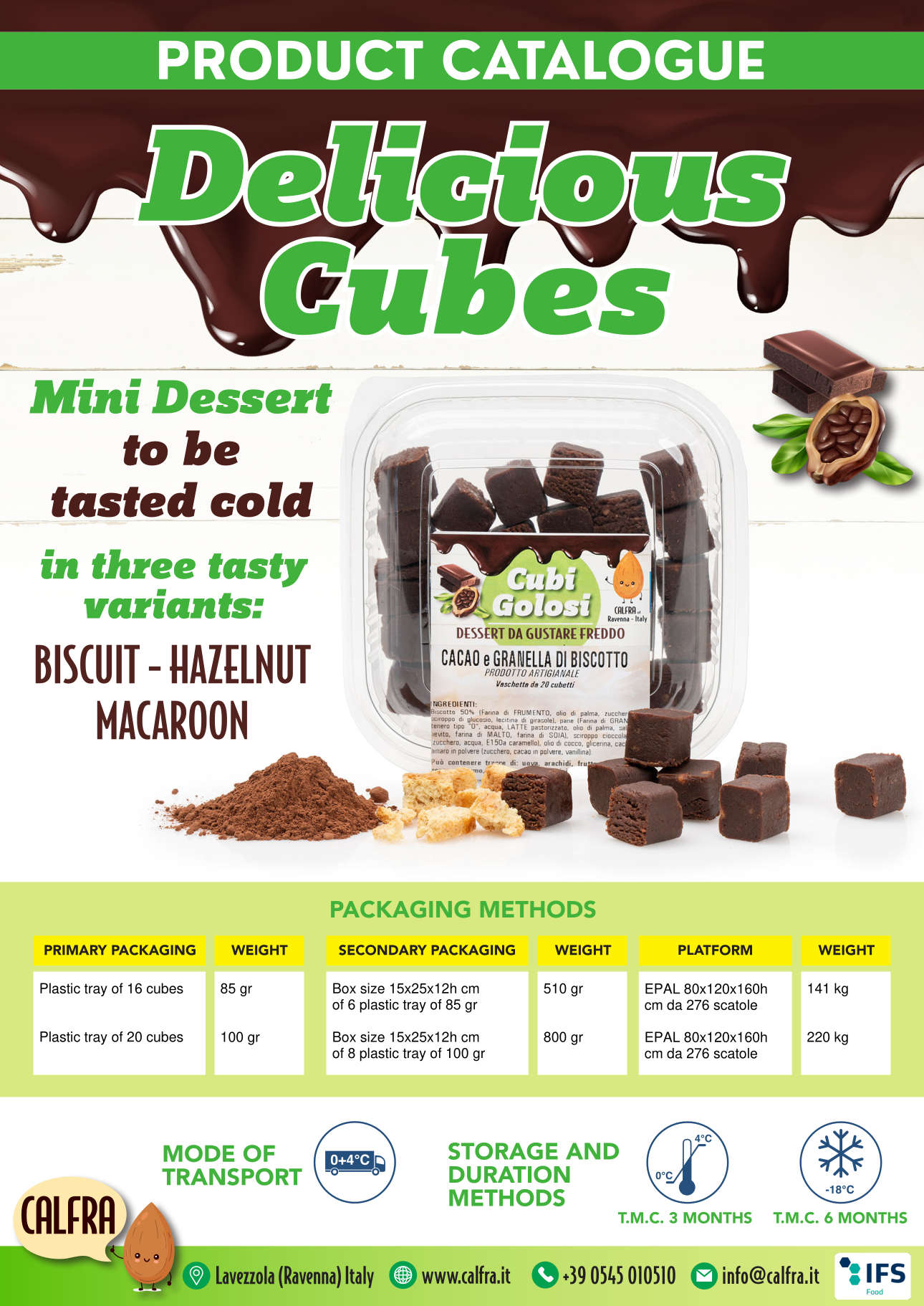 Cubi Golosi - Mini Dessert biscuit hazelnut macaroon - CALFRA
