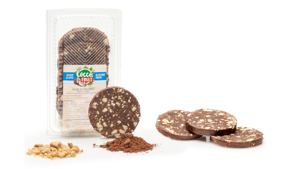 Chocolate salami, Italian artisan product Calfra